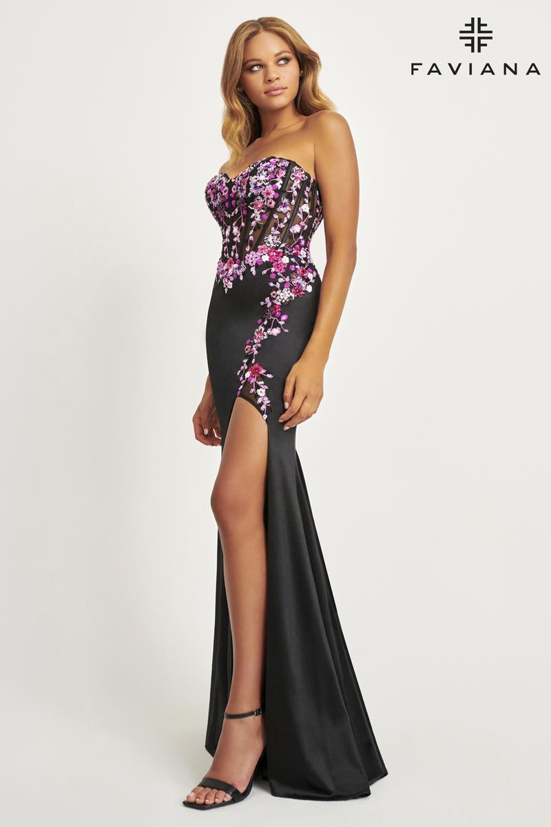 Faviana Floral Corset Prom Dress 11029 – Terry Costa