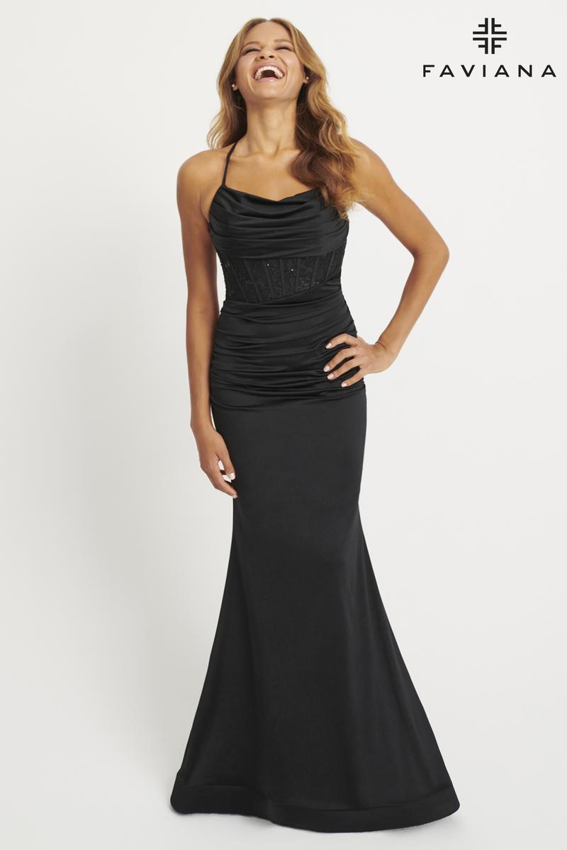 Faviana Ruched Corset Prom Dress 11043 – Terry Costa