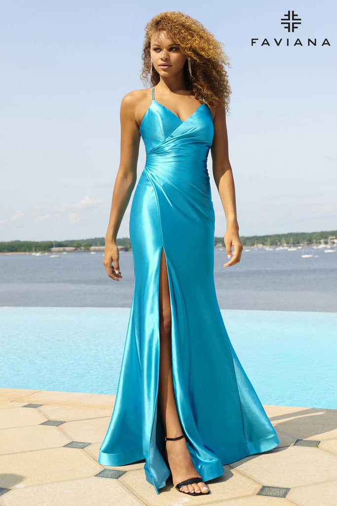 Faviana High Slit Prom Dress 11051