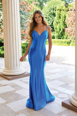 Faviana Satin Low Back Long Prom Dress 11225