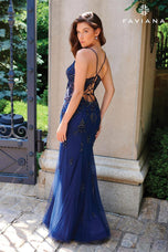 Faviana Beaded Lace Applique Prom Dress 11227