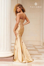 Faviana Strapless Satin Mermaid Prom Dress 11271