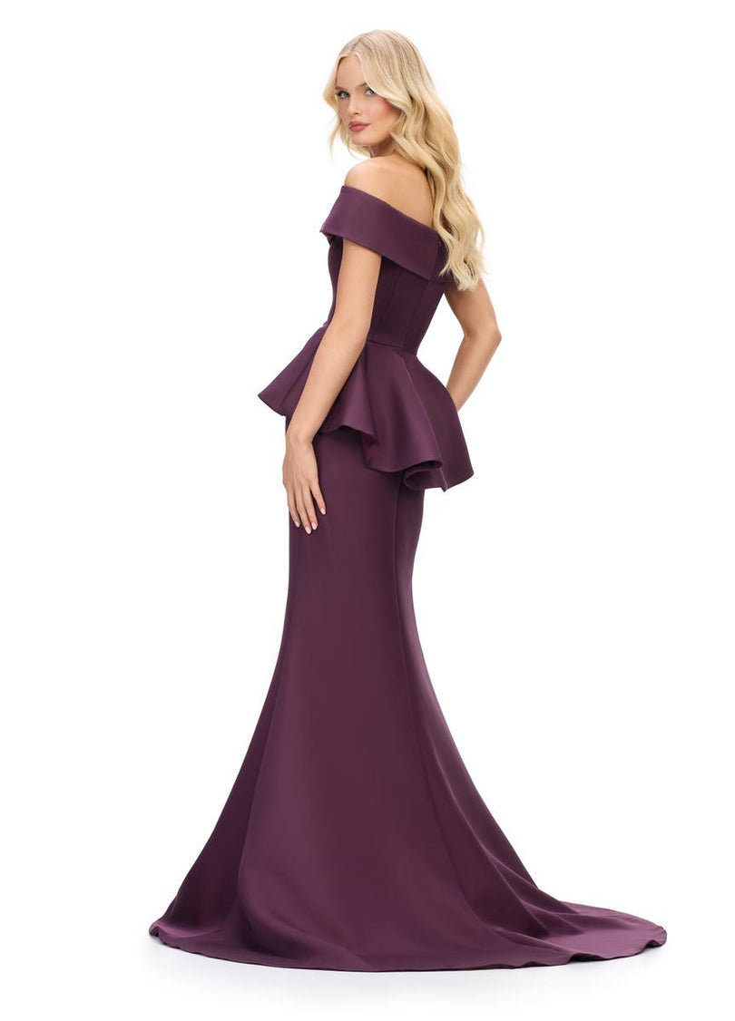 ASHLEYlauren Off Shoulder Evening Dress 11710