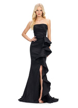 ASHLEYlauren Strapless Side Ruffle 11751