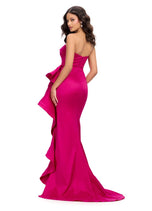 ASHLEYlauren Strapless Side Ruffle 11751