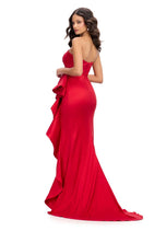 ASHLEYlauren Strapless Side Ruffle 11751