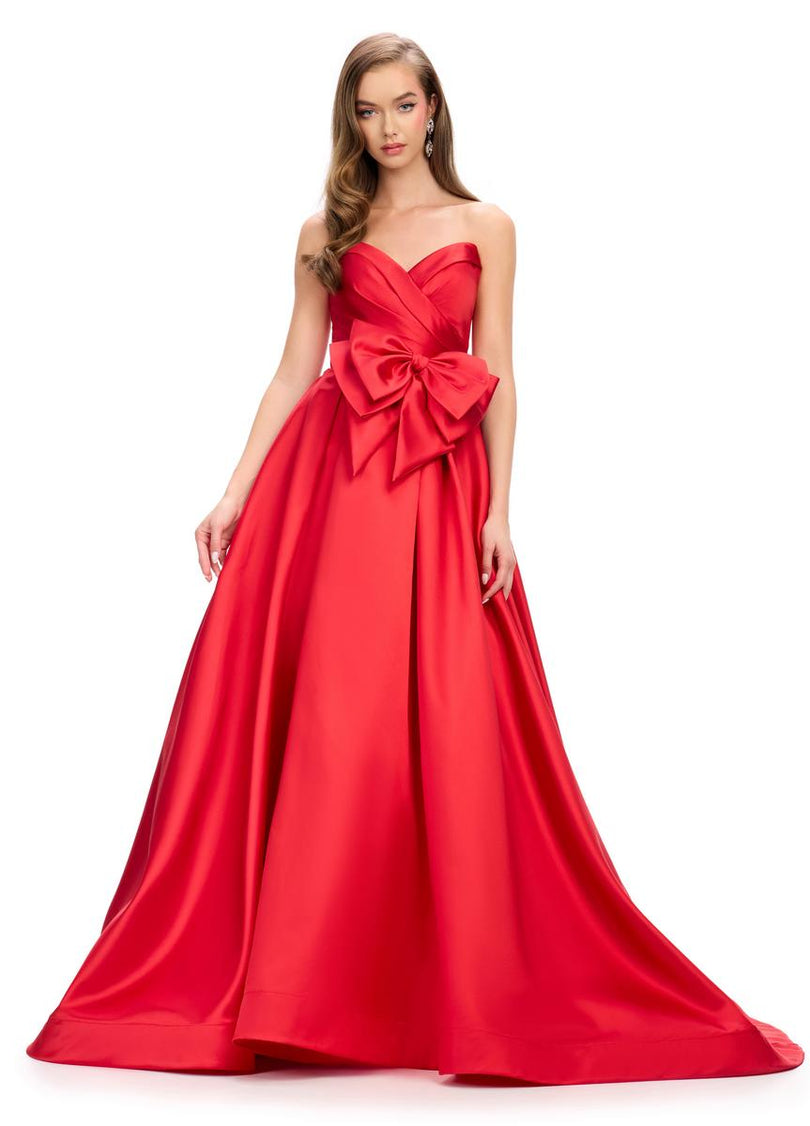 ASHLEYlauren Mikado Bow Prom Dress 11770