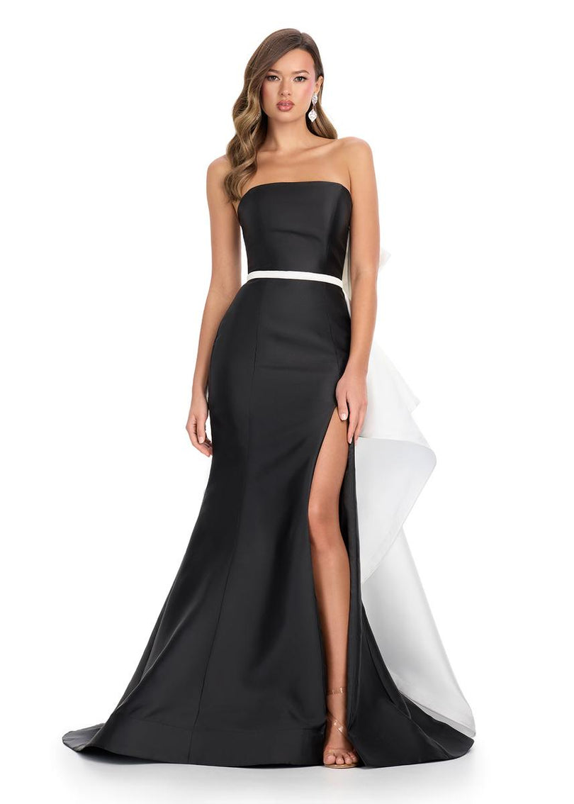 ASHLEYlauren Strapless Mikado Bow Dress 11866