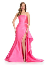 ASHLEYlauren Strapless Mikado Bow Dress 11866