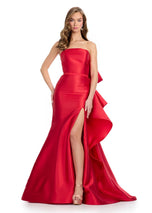 ASHLEYlauren Strapless Mikado Bow Dress 11866