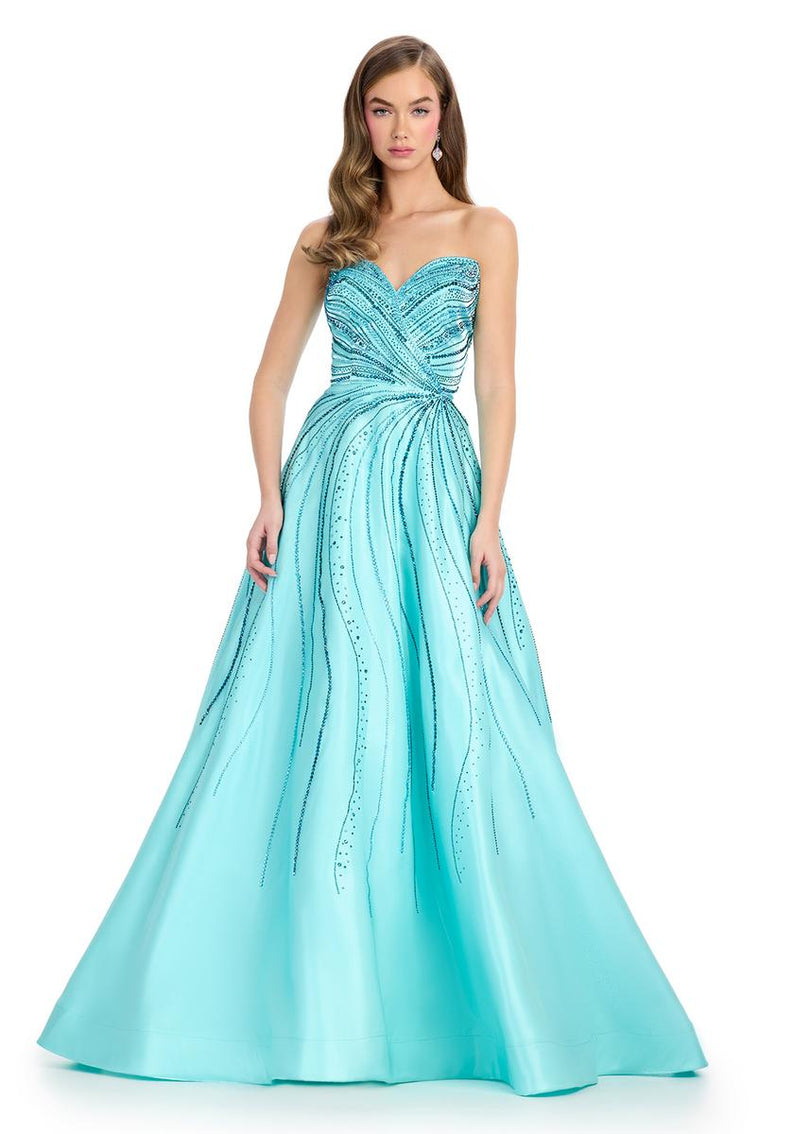 ASHLEYlauren Strapless Sweetheart Dress 11869