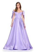 ASHLEYlauren Corset Bow Prom Dress 11871