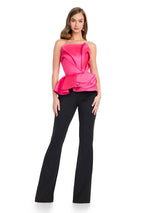 ASHLEYlauren Mikado Peplum Jumpsuit 11875