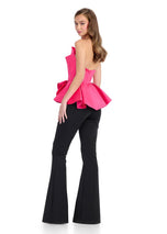 ASHLEYlauren Mikado Peplum Jumpsuit 11875