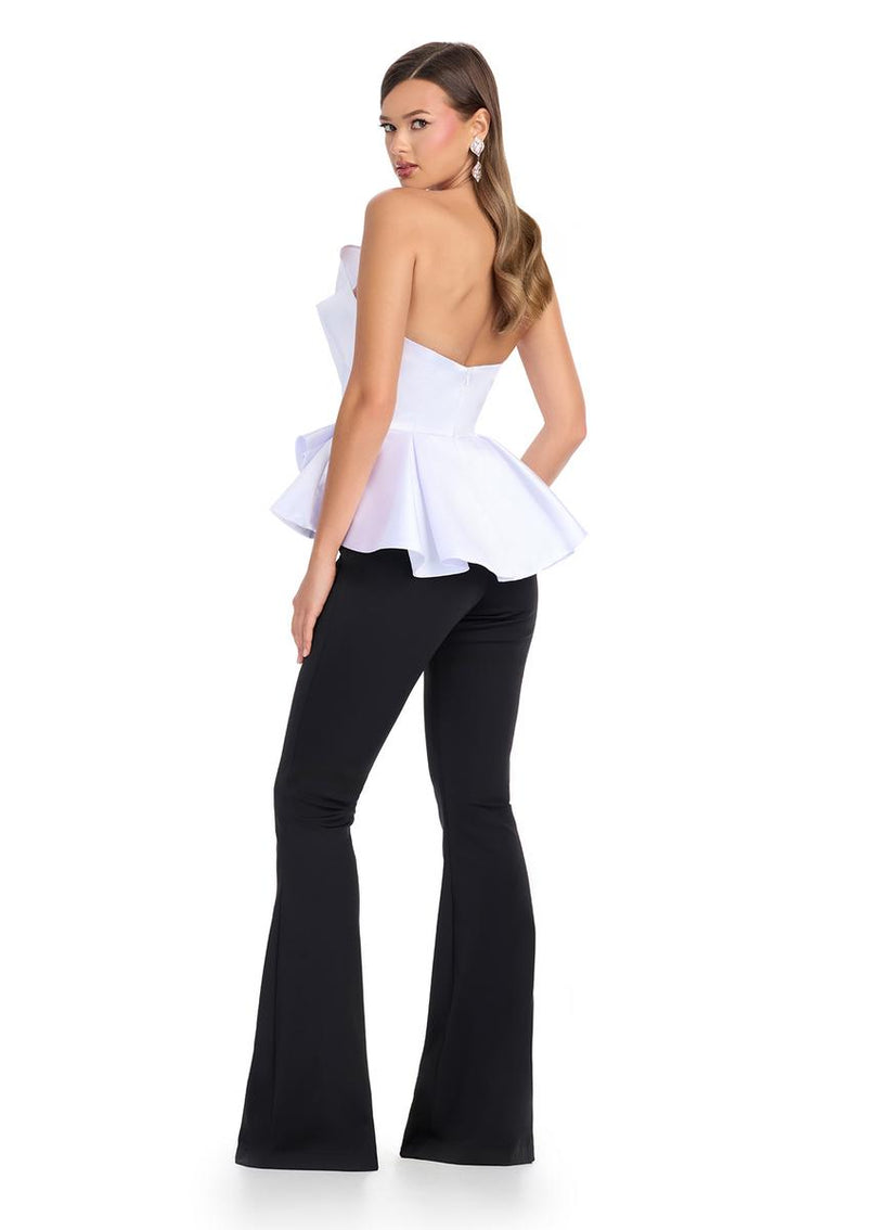 ASHLEYlauren Mikado Peplum Jumpsuit 11875