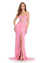 ASHLEYlauren Bustier Corset Prom Dress 11930