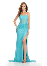 ASHLEYlauren Corset Wrap Skirt Prom Dress 11938