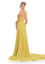 ASHLEYlauren One Shoulder Feather Prom Dress 11969