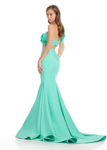 ASHLEYlauren Two Piece Jersey Prom Dress 11981