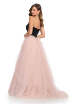 ASHLEYlauren Strapless Tulle Ball Gown Dress 11984