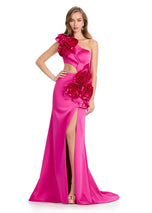 ASHLEYlauren Dress 3D Floral Cut Out Prom Dress 12015