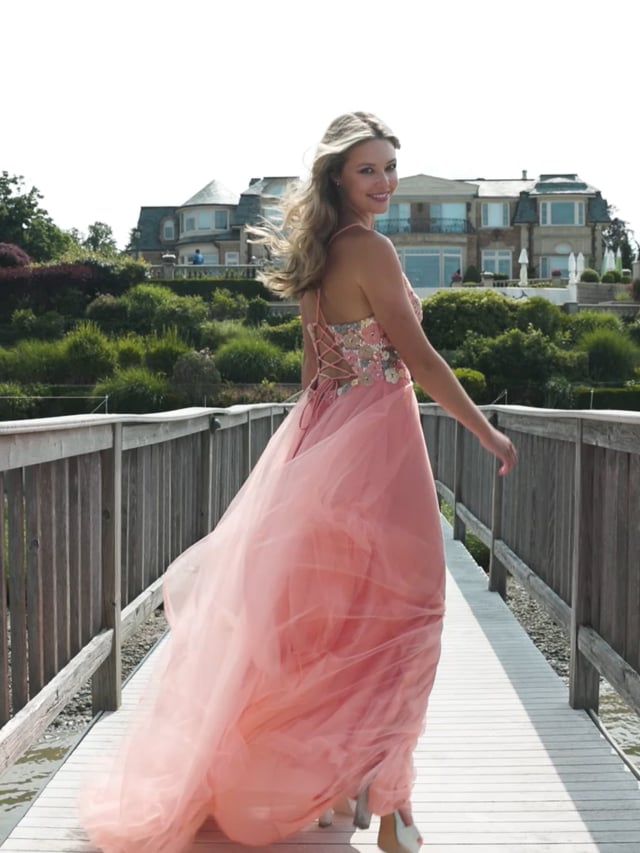 A line floral hot sale prom dress