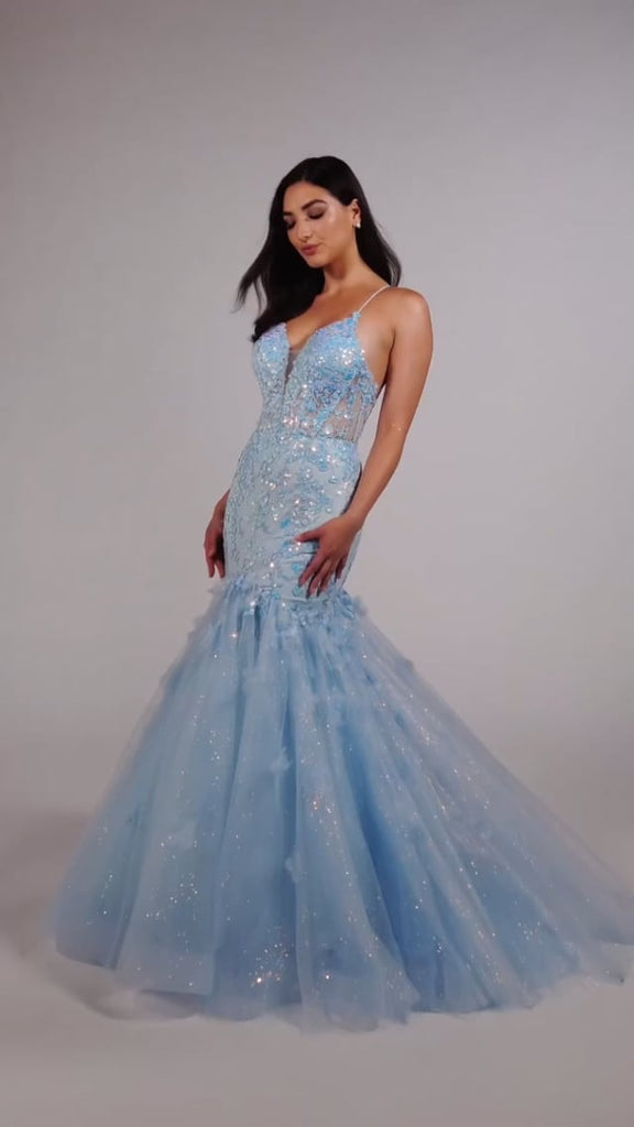 Ellie Wilde Lace Mermaid Prom Dress EW35080 Terry Costa