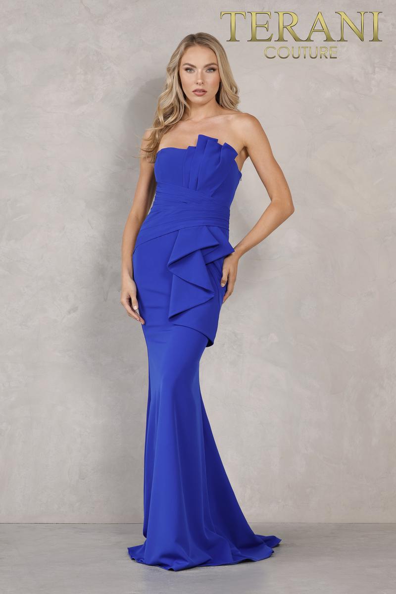 Terani couture 2024 blue dress