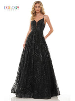 Colors Prom Long Glitter Ball Gown Dress 2288