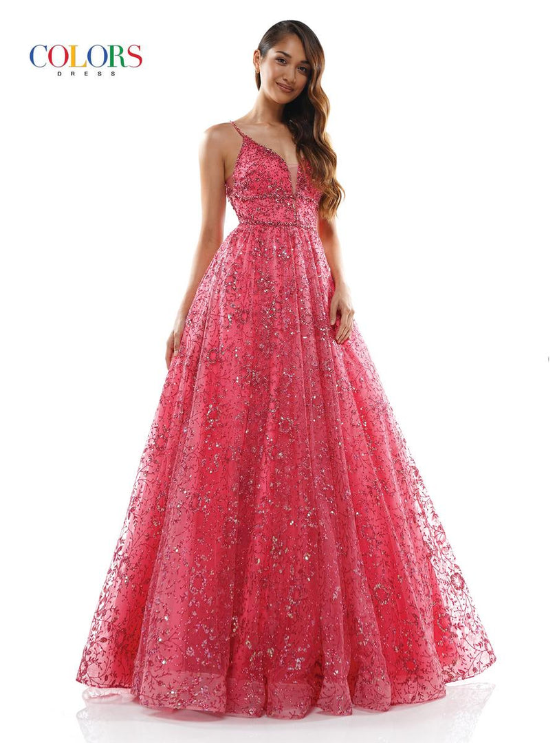 Colors Prom Long Glitter Ball Gown Dress 2288