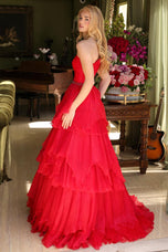 Ava Presley One Shoulder Tiered Ruffle Ball Gown 29131