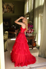 Ava Presley One Shoulder Tiered Ruffle Ball Gown 29131