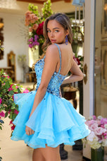 Ava Presley Ruffle Sequin Homecoming Dress 29187