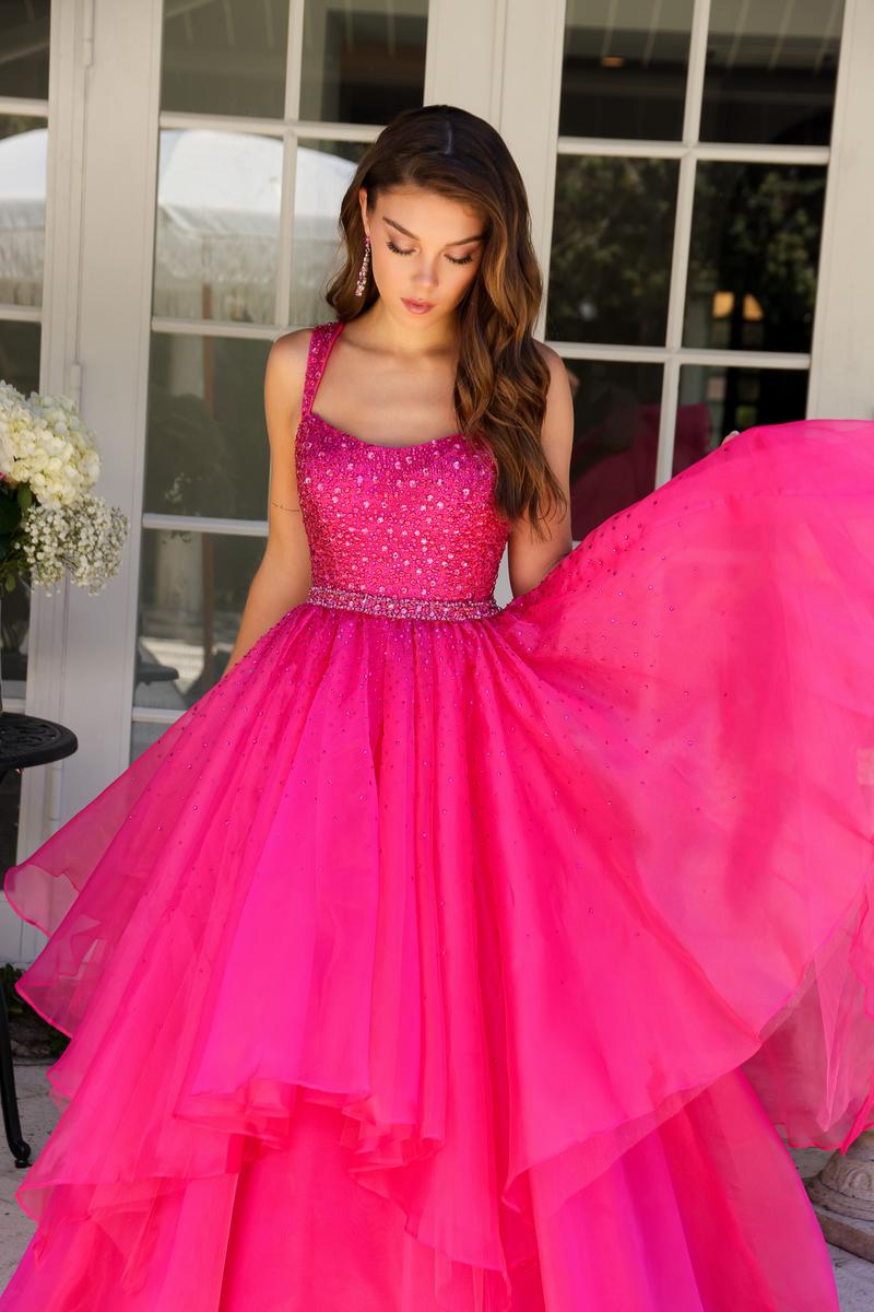 Ava Presley Tiered Ball Gown Prom Dress 29523