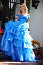 Ava Presley Off Shoulder Ruffle Prom Dress 29544