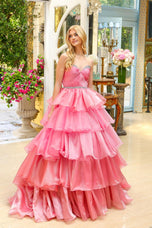 Ava Presley Strapless Ruffle Ball Gown Dress 29546