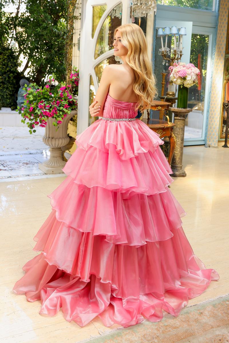 Ava Presley Strapless Ruffle Ball Gown Dress 29546