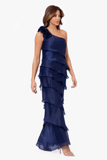 Xscape Evenings "Rosina" Tiered Organza Evening Dress 6318X