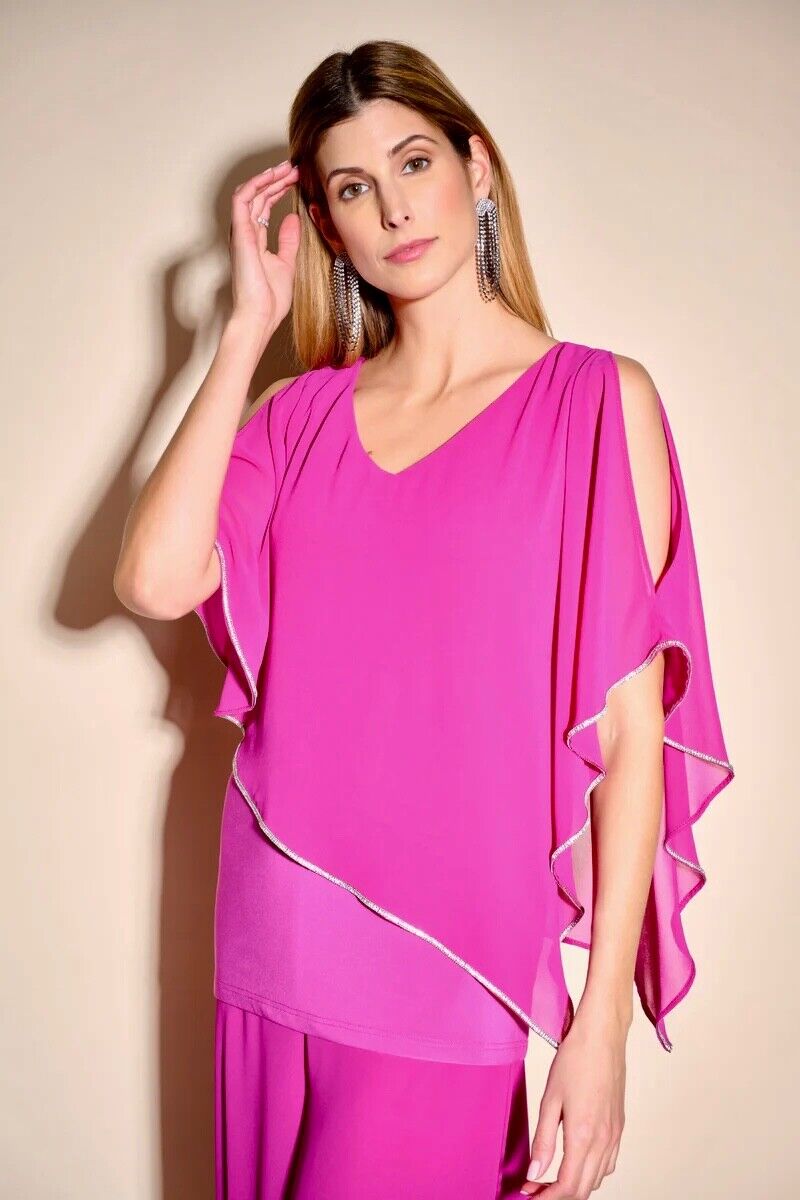 Joseph Ribkoff Asymmetrical Chiffon Tunic 223738