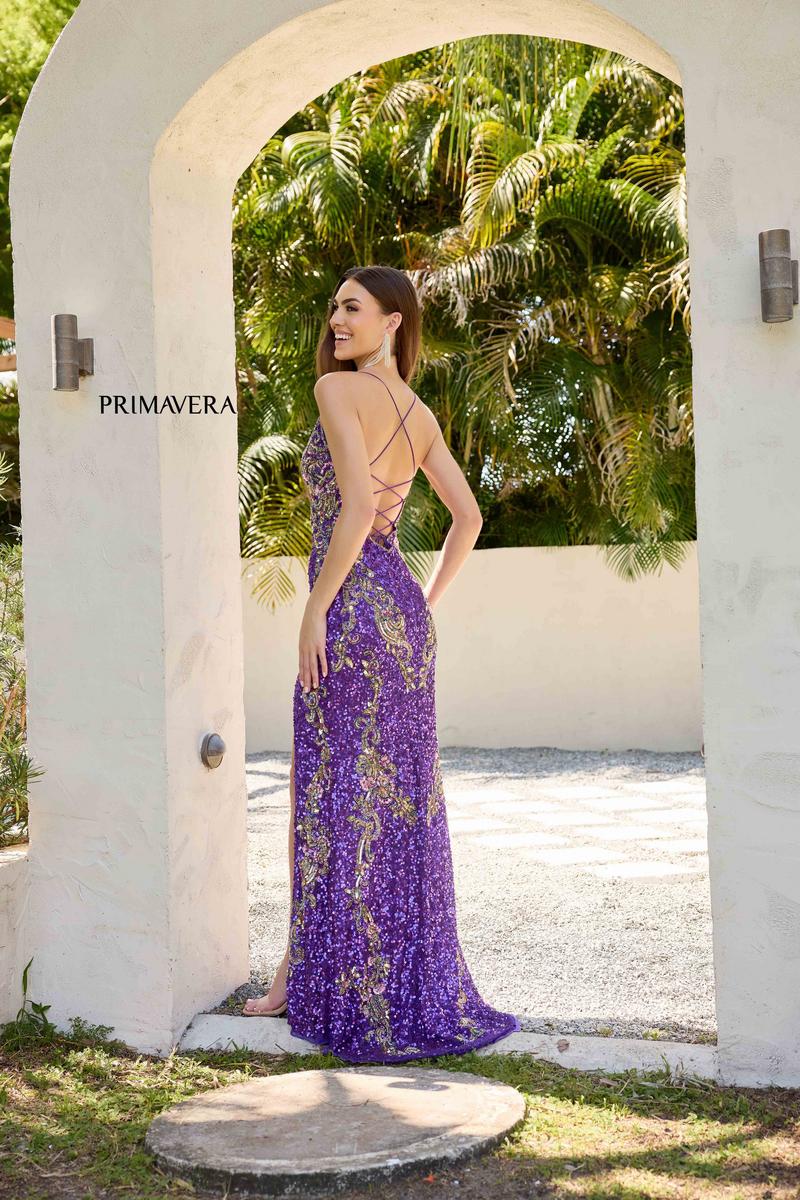 Primavera Couture Beaded Long Dress 3211