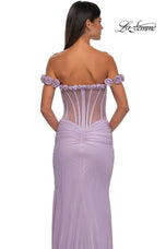 La Femme Off Shoulder Corset Prom Dress 33044