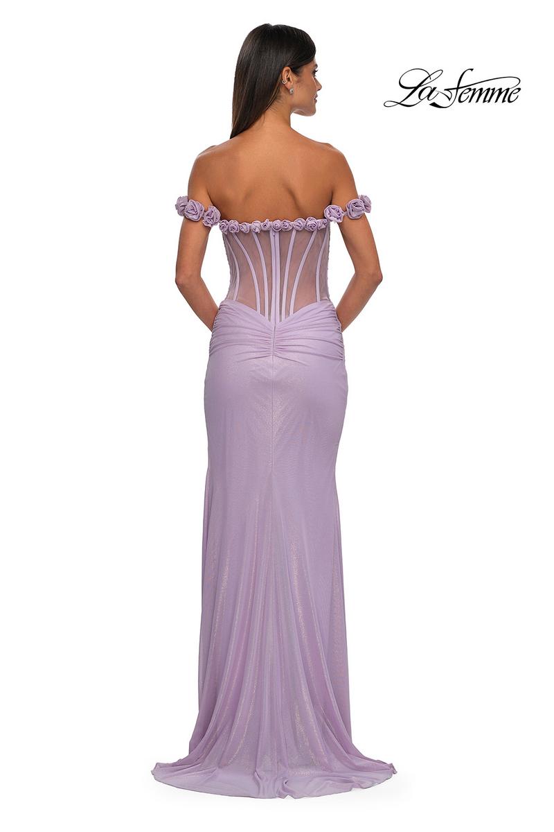 La Femme Off Shoulder Corset Prom Dress 33044