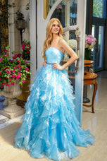 Ava Presley Strapless Ruffle Pageant Dress 39555