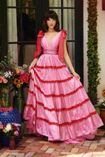 Ava Presley Ruffle Long Prom Dress 40091