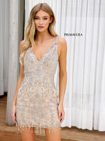 Primavera Beaded Fringe Homecoming Dress 4260