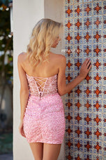 Primavera Sequin Illusion Corset Homecoming Dress 4266