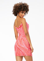 ASHLEYlauren Strapless Sequin Homecoming Dress 4500 - B