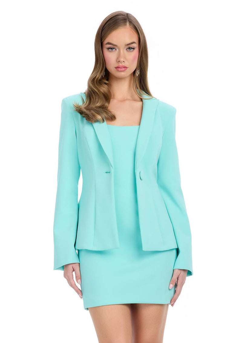 ASHLEYlauren Scuba Two Piece Suit Dress 4812