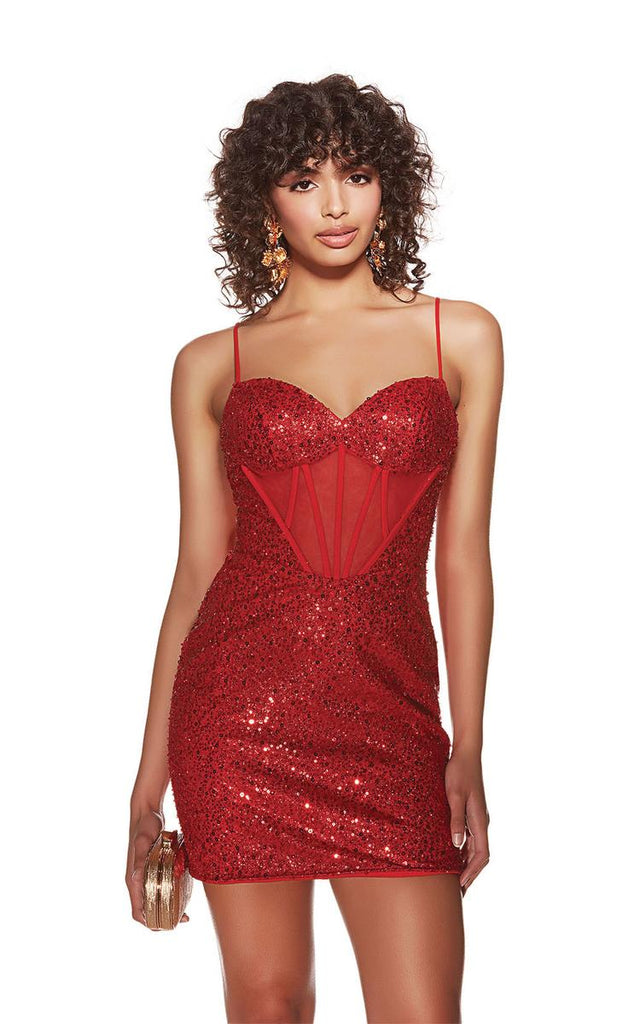 Alyce Paris Sequin Corset Homecoming Dress 4829