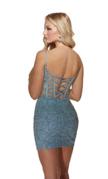 Alyce Paris Glitter Corset Homecoming Dress 4862